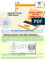 Interface Python With SQL Database