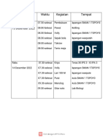 Jadwal Kegiatan Poraksi 22