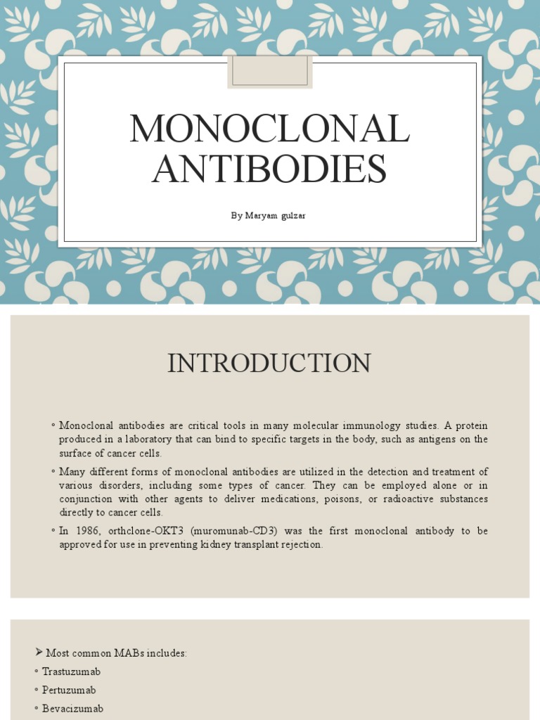 Monoclonal Antibodies and Tamoxifen Overview | PDF