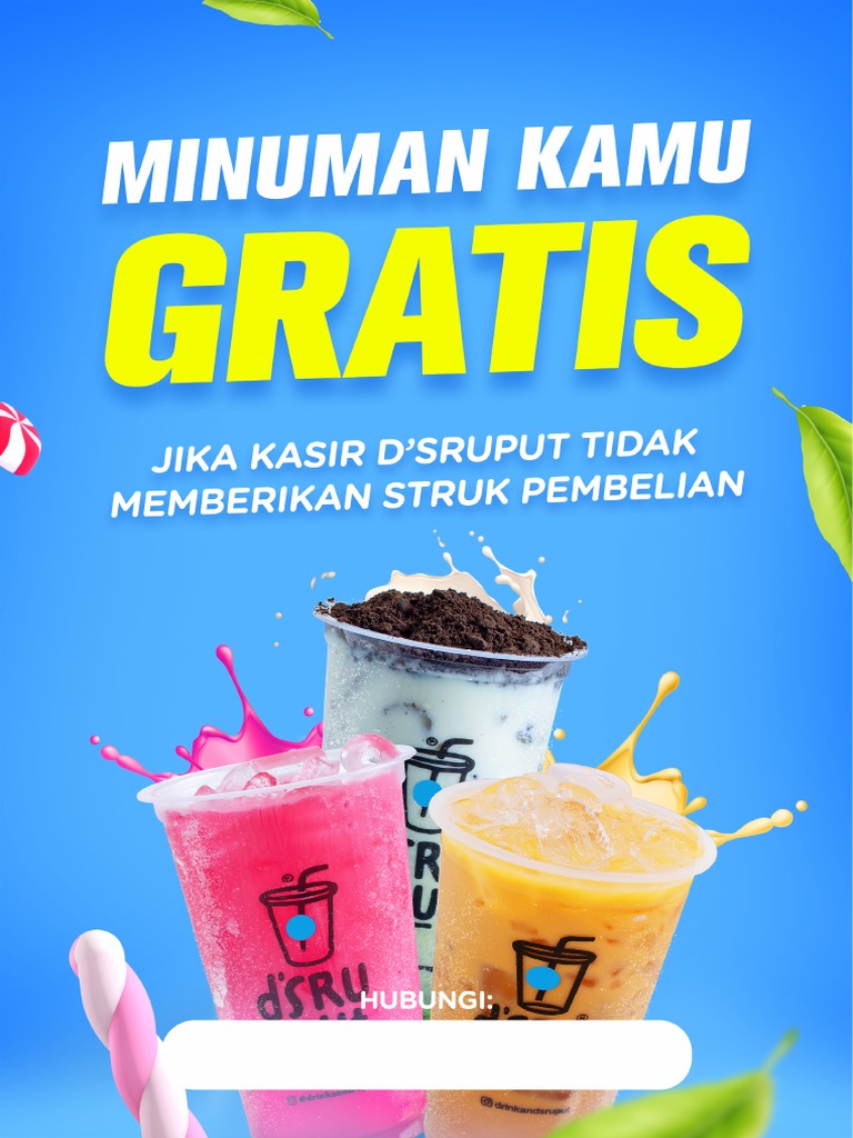 GRATIS Jika Kasir Tidak Memberikan Struk Pembelian (A4) PDF