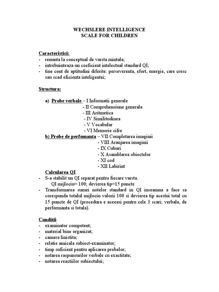WISC Complet | PDF