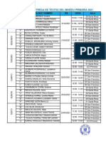 Cronograma de Entrega de Textos Del Minedu Primaria