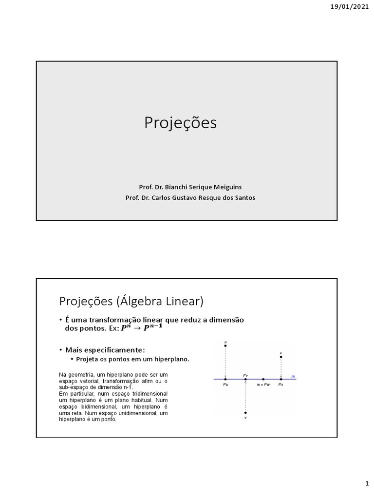 Projecoes Geometricas | PDF | Perspectiva (gráficos) | Dimensão