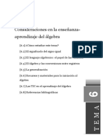 Tema6 CONSIDERACIONES EN LA ENSEÑANZA-APRENDIZAJE DEL ÁLGEBRA