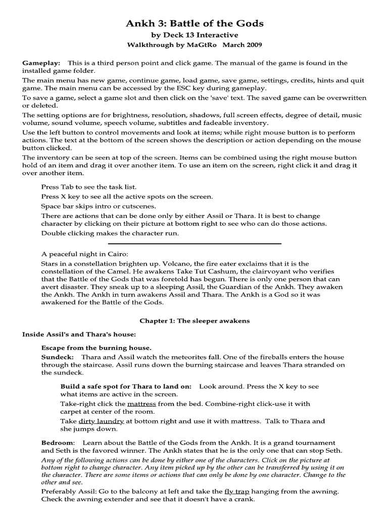 Ankh 3 walkthrough pdf