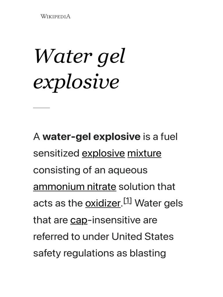 Waterjel | PDF