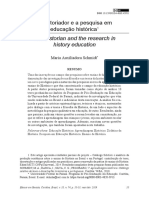 O Historiador e A Pesquisa em Educação Histórica SCHMIDT