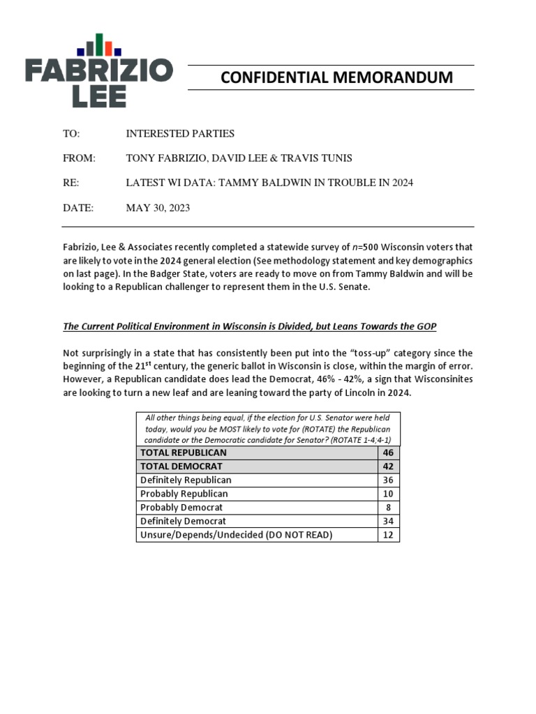 Wisconsin Poll PDF American Government Republican Party (United