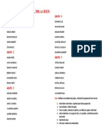 Grupos de La Actividad Del Tema La Receta