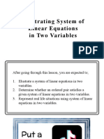 Illustrating Systems of Linear Equations in Two Variables