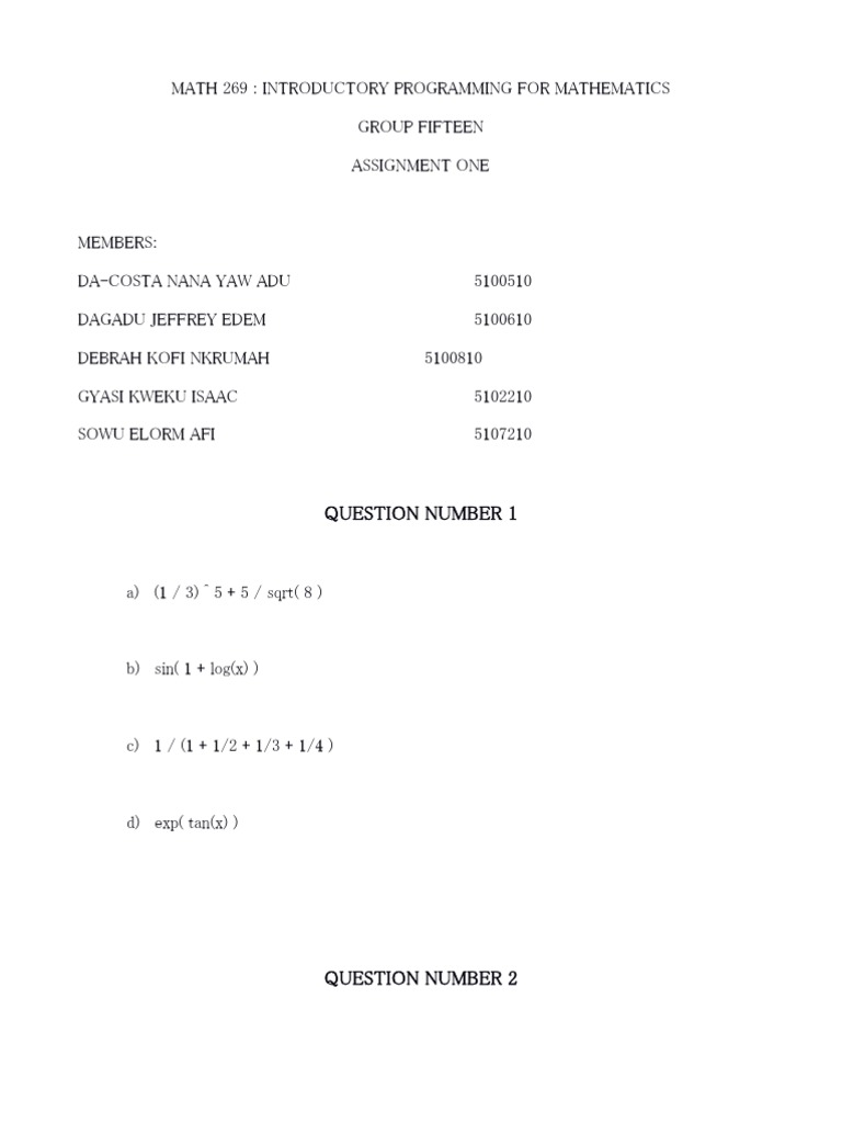 Group 15 Math Assignment Overview | PDF | Teaching Methods & Materials