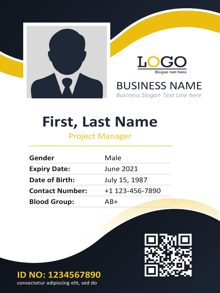 Business Id Card Template PDF