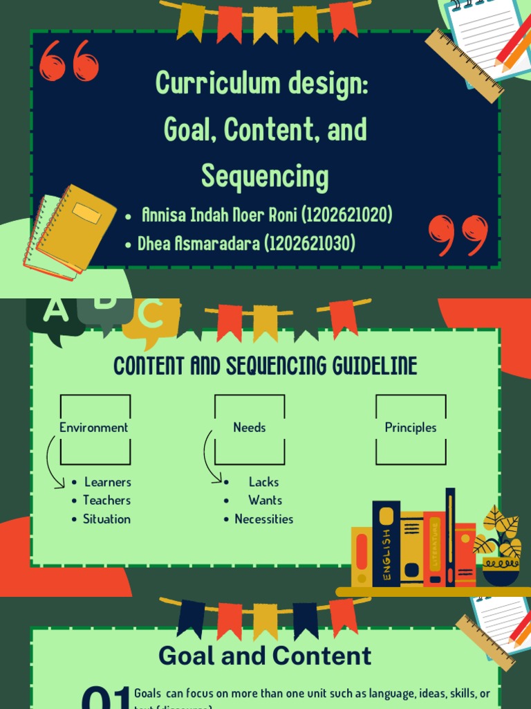 Group 4 Goal, Content, and Sequencing PDF Curriculum Learning