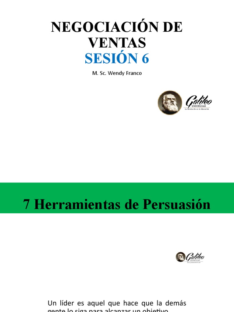 Sesi N 6 Negociaci N de Ventas | PDF | Negociación | Persuasión