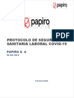 Protocolo - Seguridad - Sanitaria - Laboral - Covid - 19 PAPIRO S.A 2023