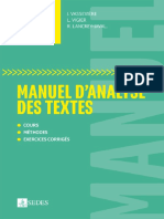 Manuel Danalyse Des Textes Histoire Littéraire Et Poétique Des Genres (Etc.)