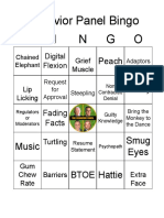 B I N G O: Behavior Panel Bingo