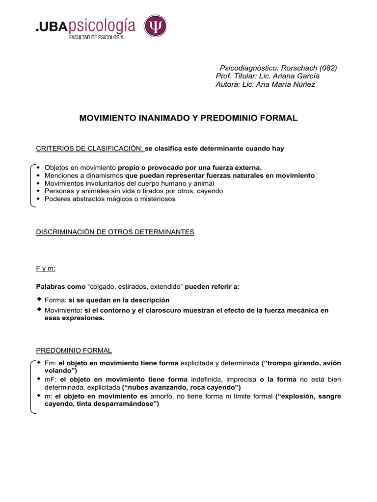 Clase 05 - Movimiento Inanimado y Predominio Formal | PDF
