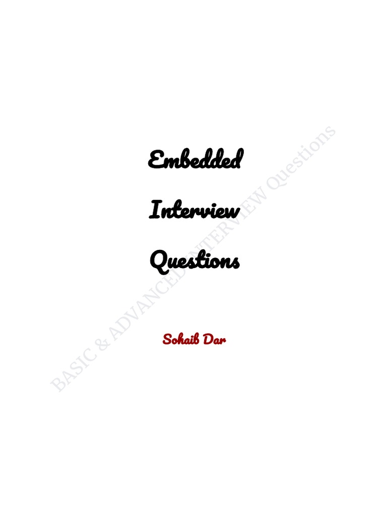 Embedded Interview Questions PDF 1675182402 PDF Pointer