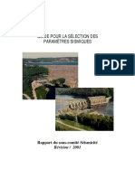 Guide Pour La Sélection Des Paramètres Sismiques - Révision 2001