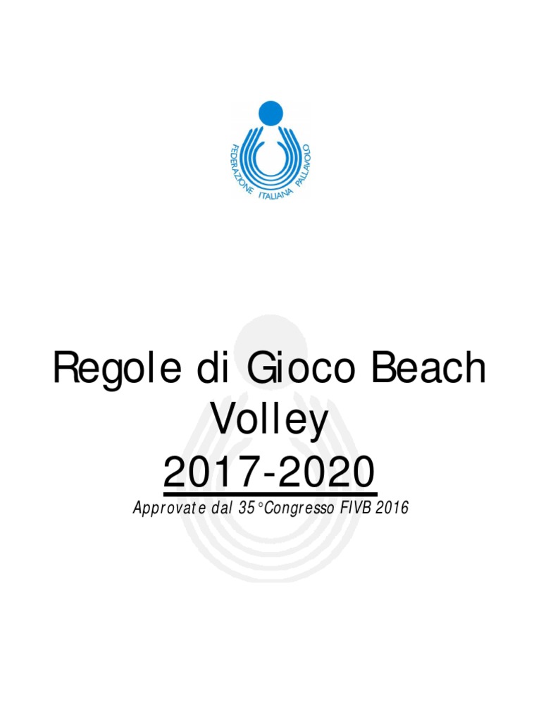 Regole Beach Volley 20172020 PDF