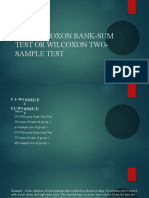 The Wilcoxon Rank Sum Test or Wilcoxon Two Sample Test