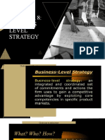 Business Level Strategy