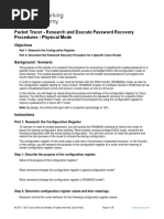 Packet Tracer - Research and Execute Password Recovery Procedures - Physical Mode