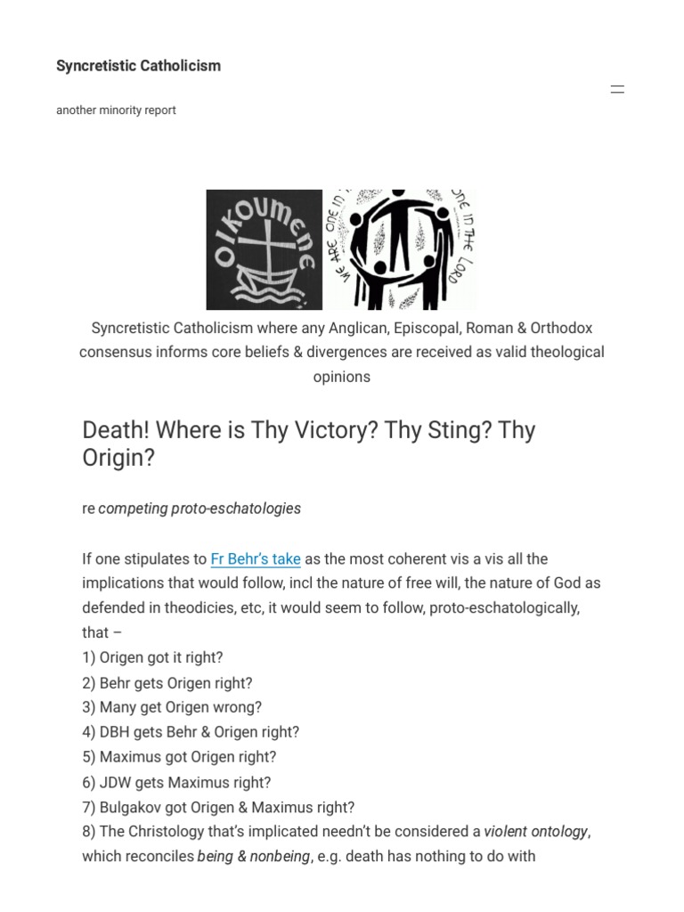 Death! Where is Thy Victory_ Thy Sting_ Thy Origin_ Syncretist PDF
