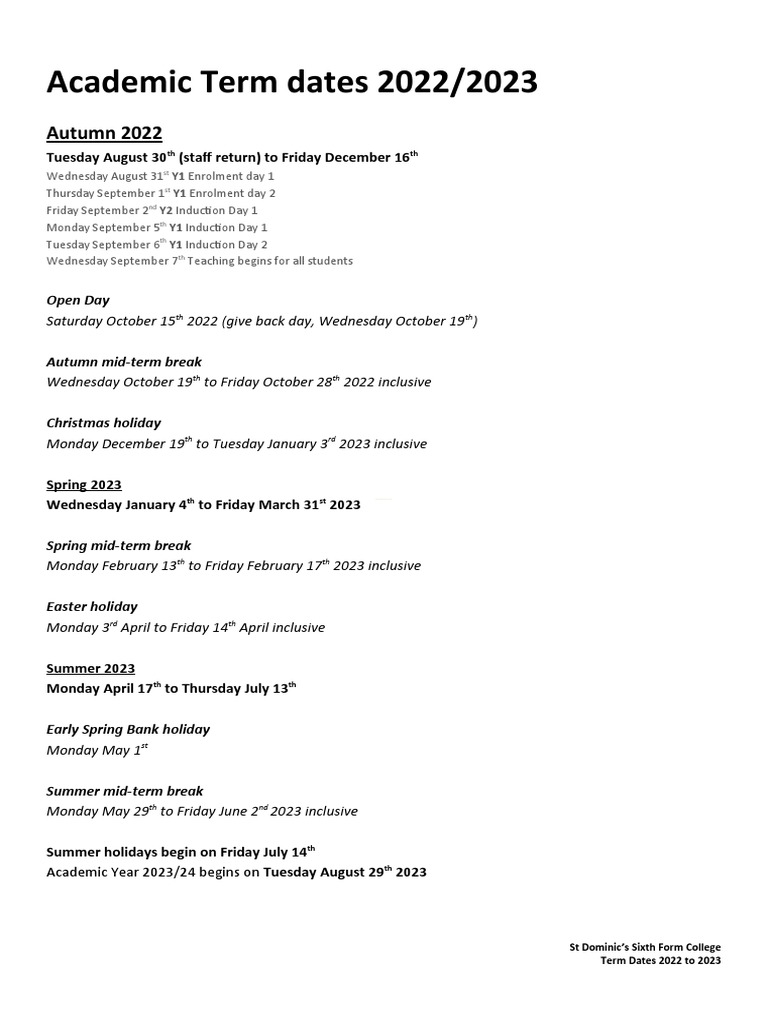 AcademicTermDates2022to2023.272460673 2 PDF