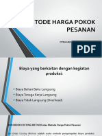 Metode Harga Pokok Pesanan: Citra Anisa Tika Putri, S.M., M.M