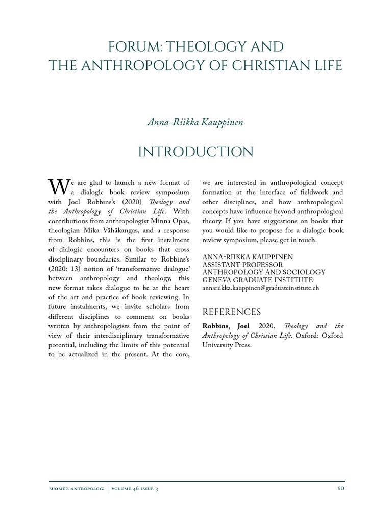Theology and The Anthropology of Christian Life PDF
