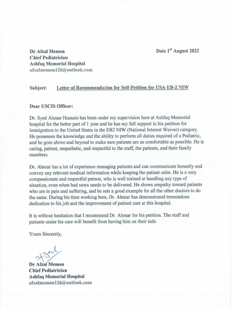 Recommendation Letters | PDF