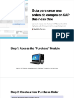 Guia para Crear Una Orden de Compra en SAP Business One 2