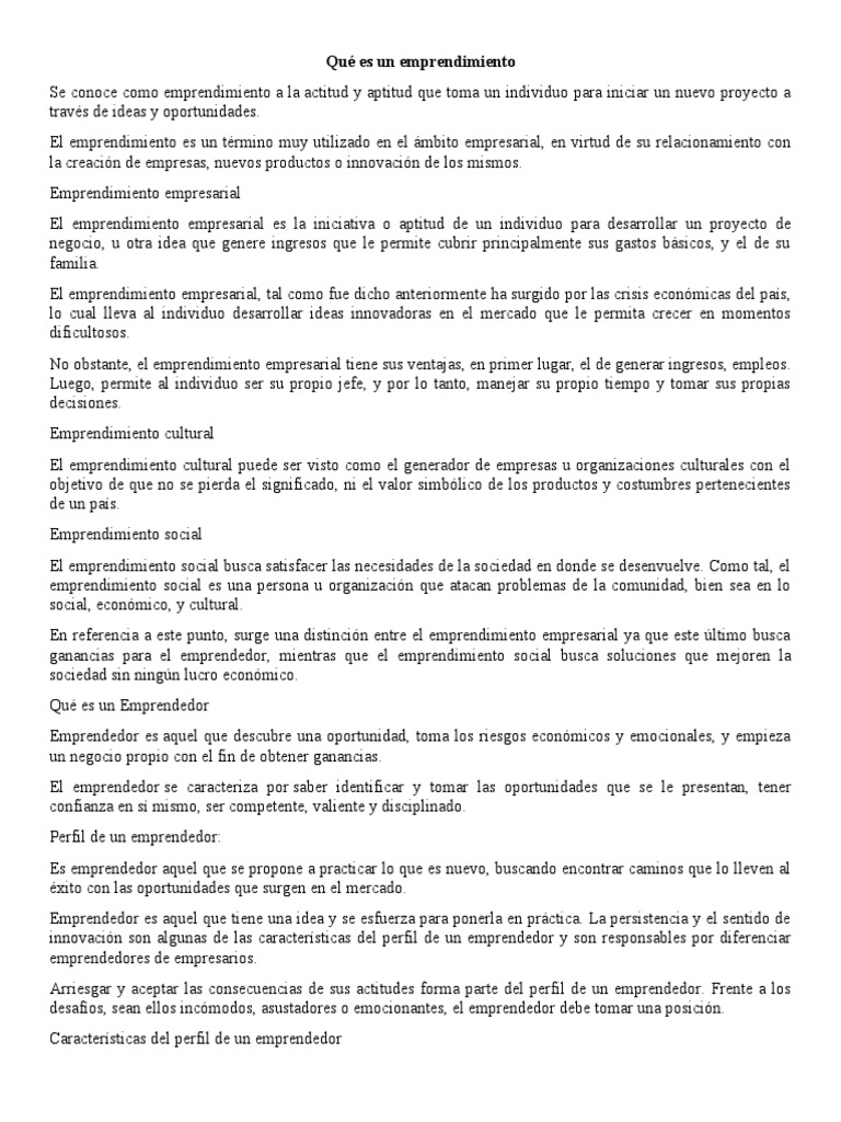 Curso De Emprendimiento Pdf Iniciativa Empresarial Empresa Social