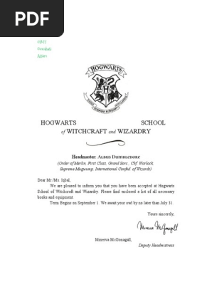 Hogwarts Letter