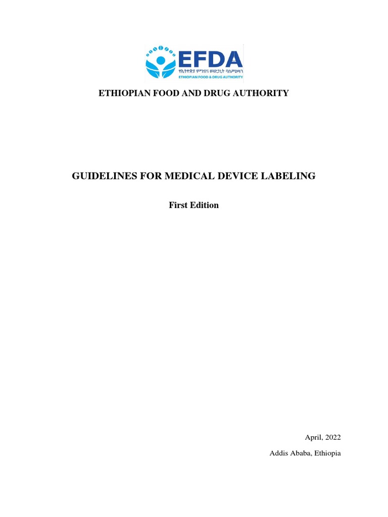Ethiopian Medical Device Labeling Guidelines | PDF | Medical Device | Assay
