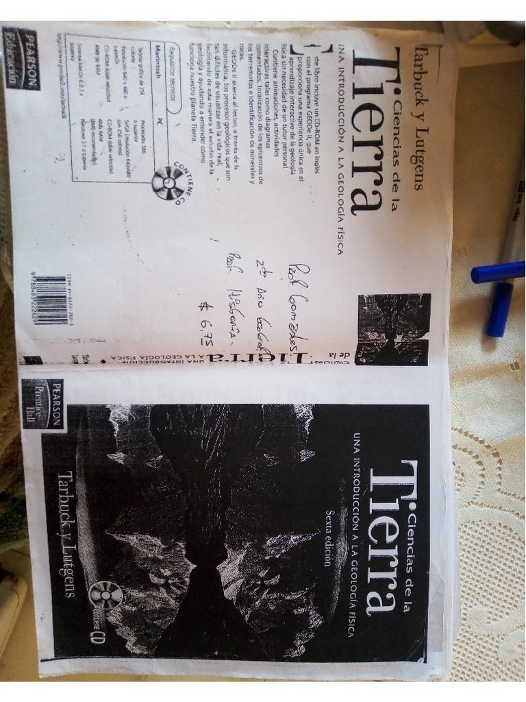 Ciencias De La Tierra Introducción A La Geología Física Tarbuck Y