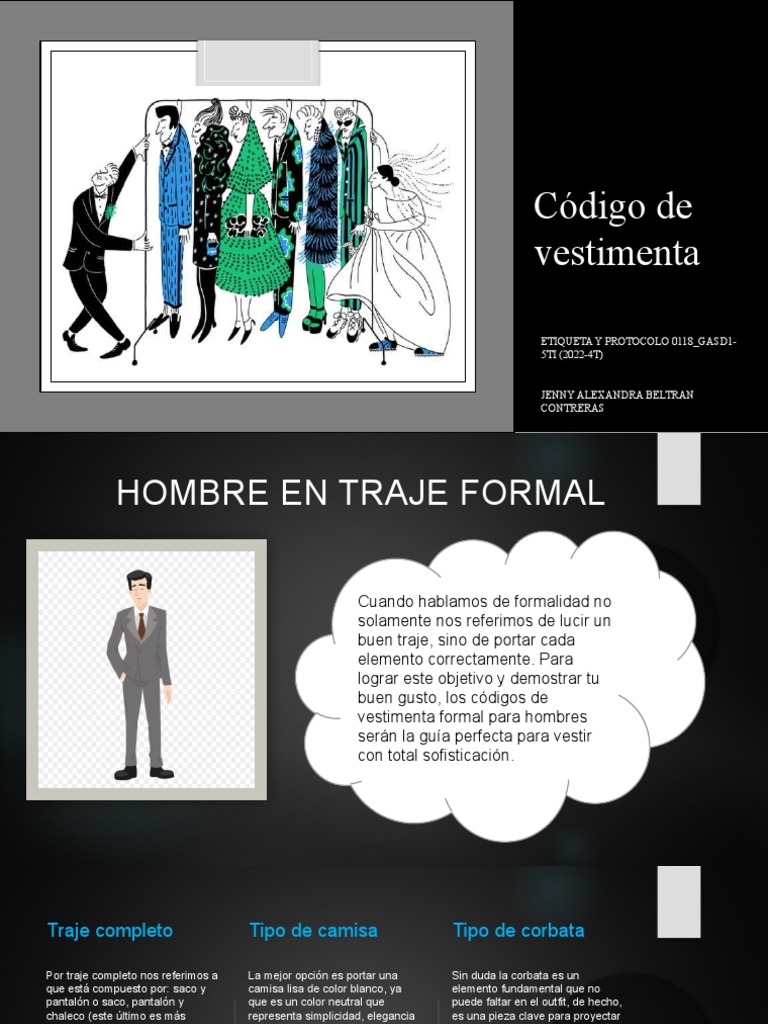 Guía de Vestimenta Formal y Casual | PDF | Bienes de consumo | Estilo, image size:768x1024