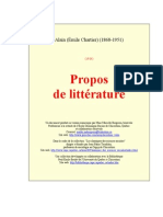 (french) Alain (Emile Chartier) - Propos  de littérature