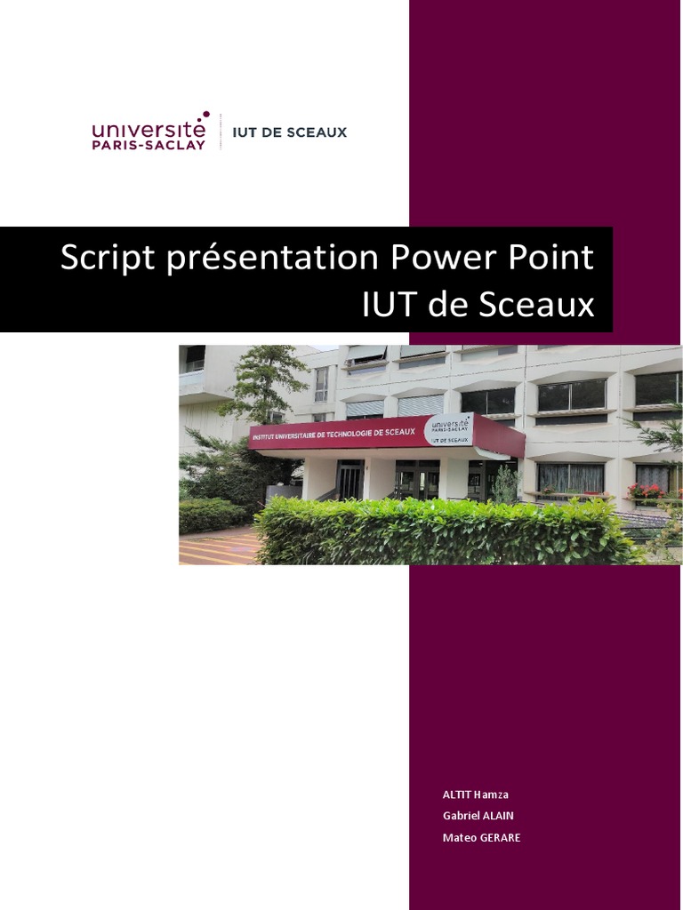 Présentation de l'IUT de Sceaux | PDF | Affaires | Ordinateurs