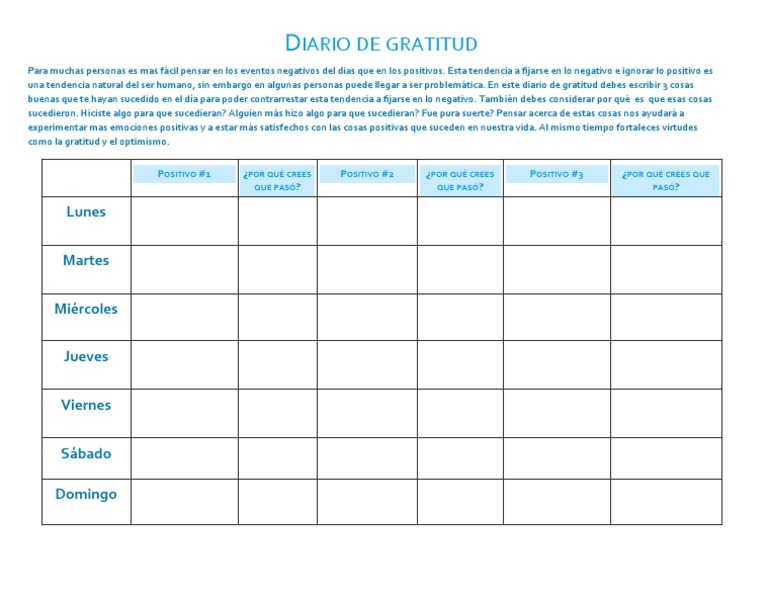 Diario de Gratitud y Reflexión Diaria | PDF | Relaciones personales ...