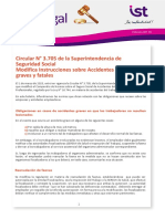 BOLETIN IST LEGAL #76 - Circular #3.705 Modifica Instrucciones Sobre Accidentes Graves y Fatales