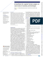 Regional Anesthesia For Scapular Fracture Surgery: An Educational Review of Anatomy and Techniques