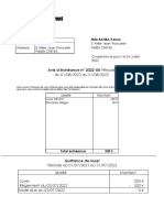 Avis D'echeance 08.2022 - Mlle BAHBA