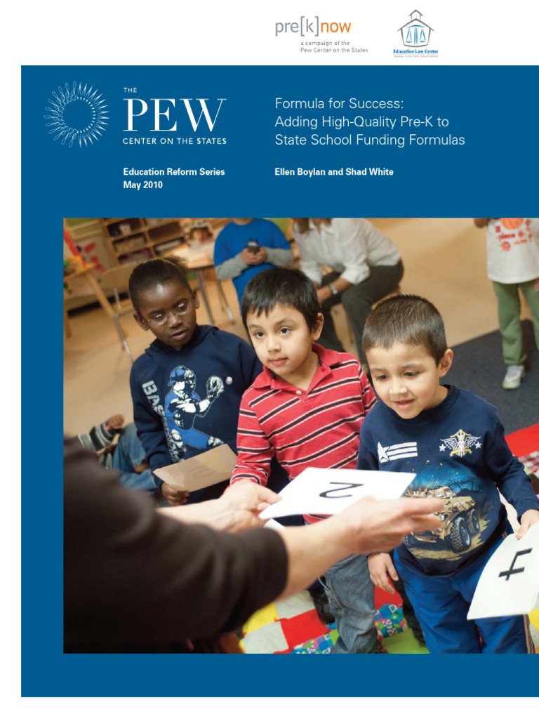 Formula For Success Adding HighQuality PreK To State School Funding