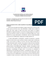 Resgate de Memórias Sobre A Minha Experiência de Aprendizagem Da Língua Portuguesa