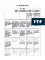 5° Calendario Matemático Junio 2023