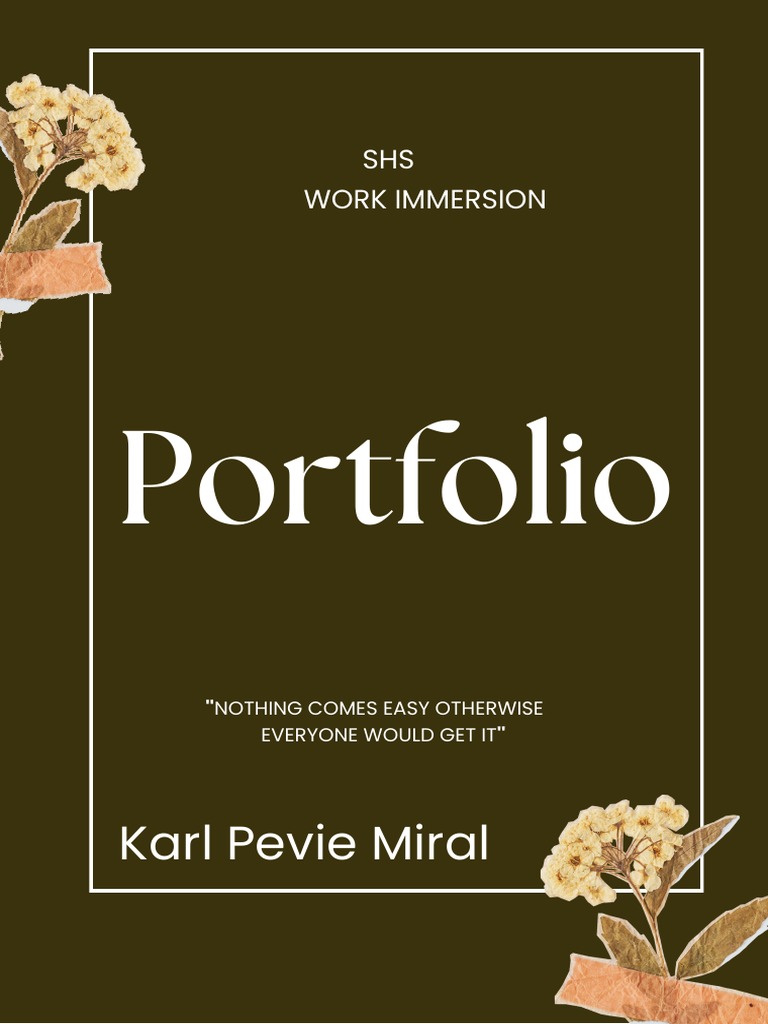 Green Aesthetic Portfolio Cover 546sss | PDF | Communication | Résumé