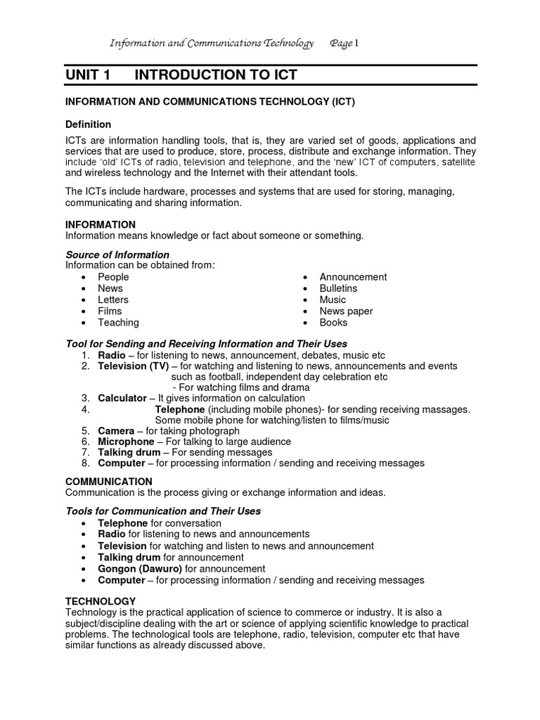 JHS ICT Curriculum Overview and Notes | PDF | Computer Data Storage | Dvd
